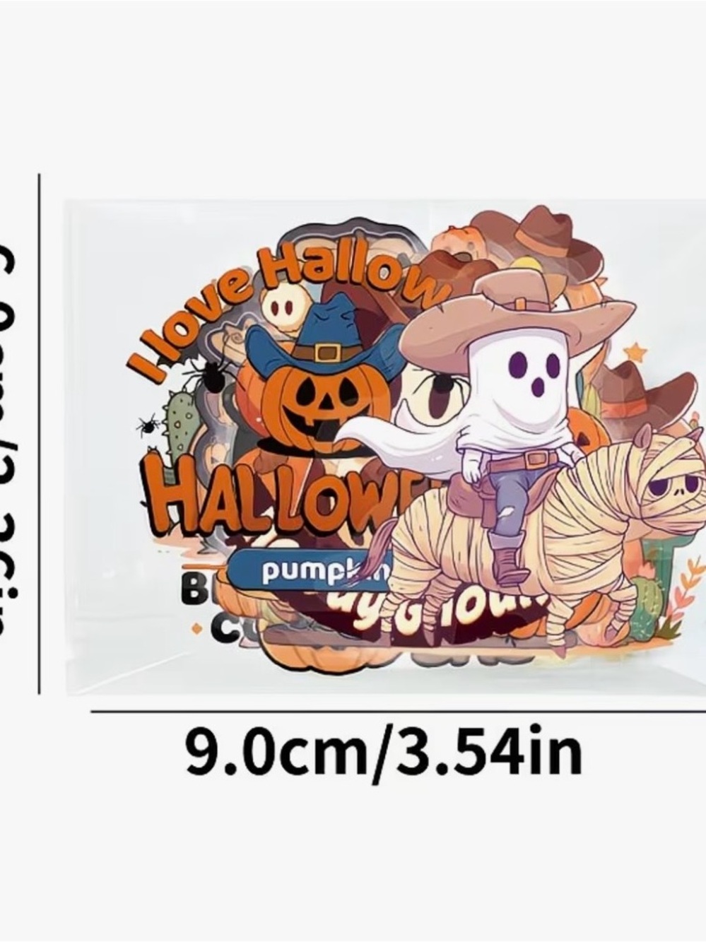 56 Western Halloween Stickers Cowboys & Cowgirls Cactus Pumpkins Ghost Boots - Picture 8 of 16